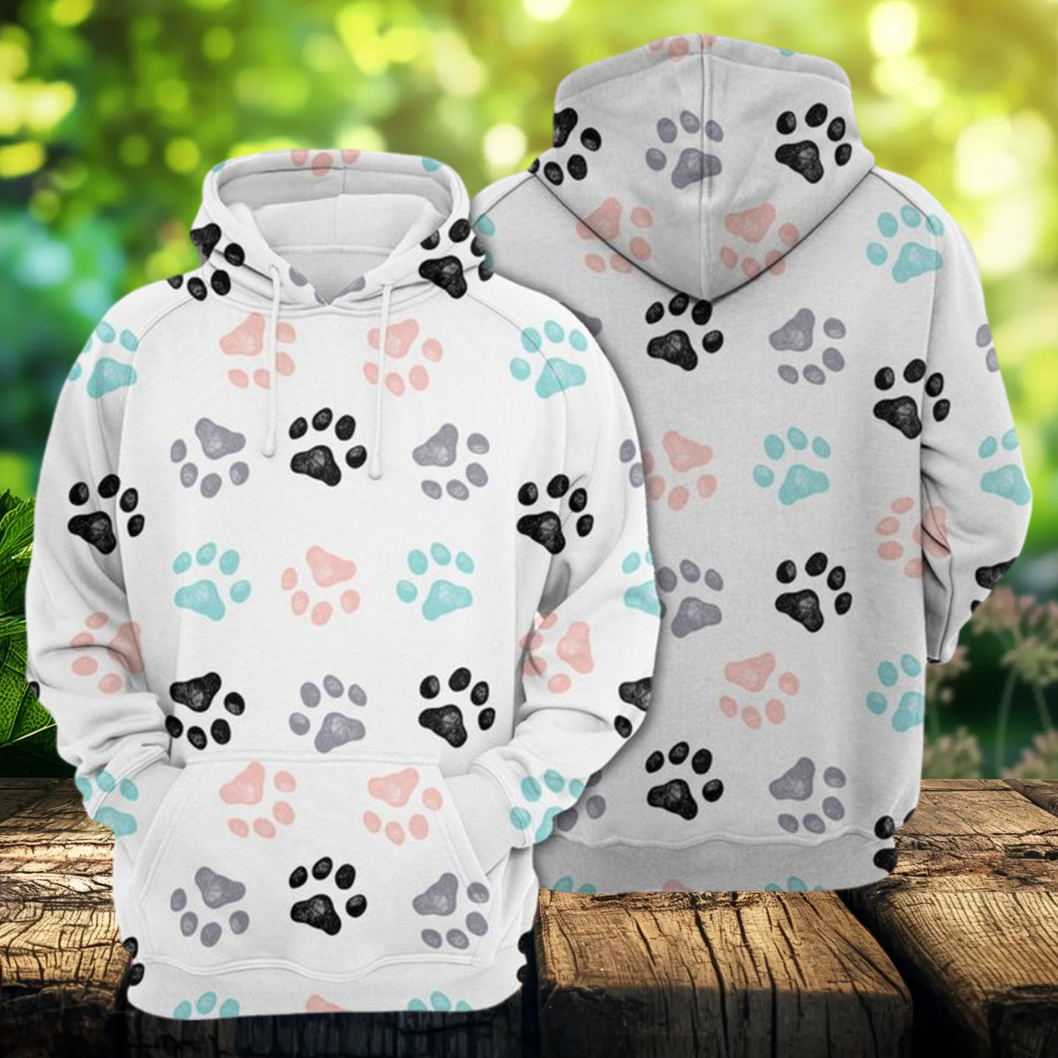 Cute Dog Paw 3D All Over Print Hoodie & Zip Hoodie