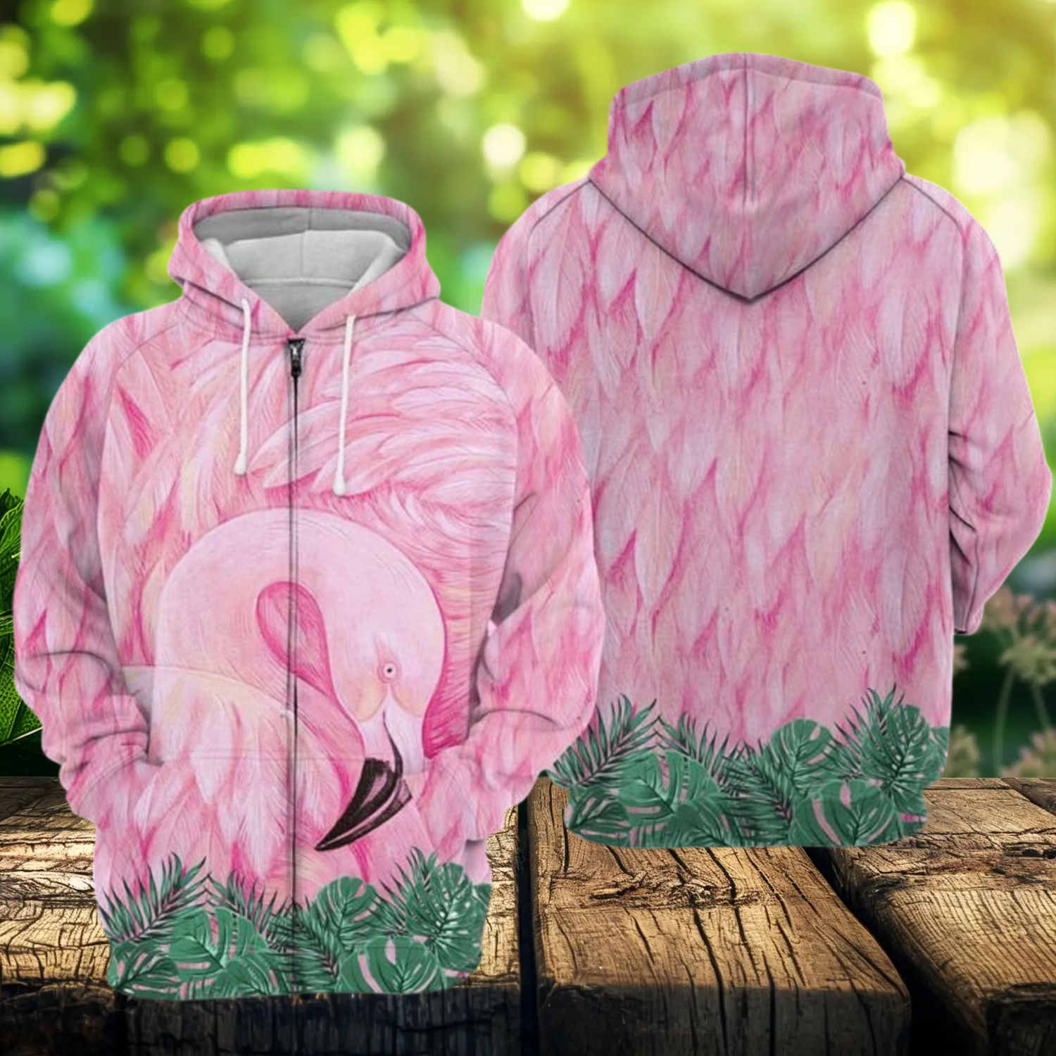 Flamingo Facade 3D All Over Print Hoodie & Zip Hoodie